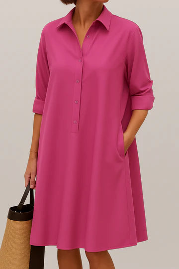 Elodie – Hemdblusenkleid mit Knöpfen