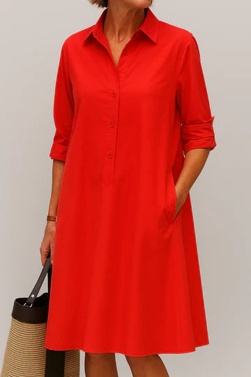 Elodie – Hemdblusenkleid mit Knöpfen